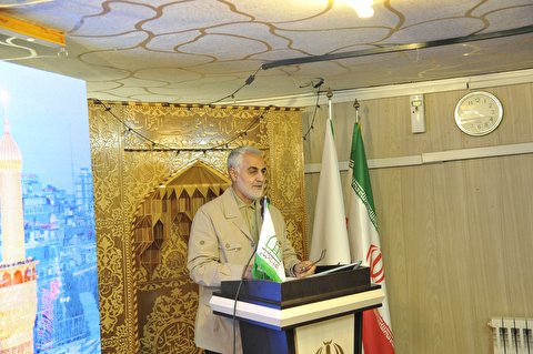 تهران - سخنرانی شهید حاج قاسم سلیمانی در ستاد بازسازی عتبات عالیات