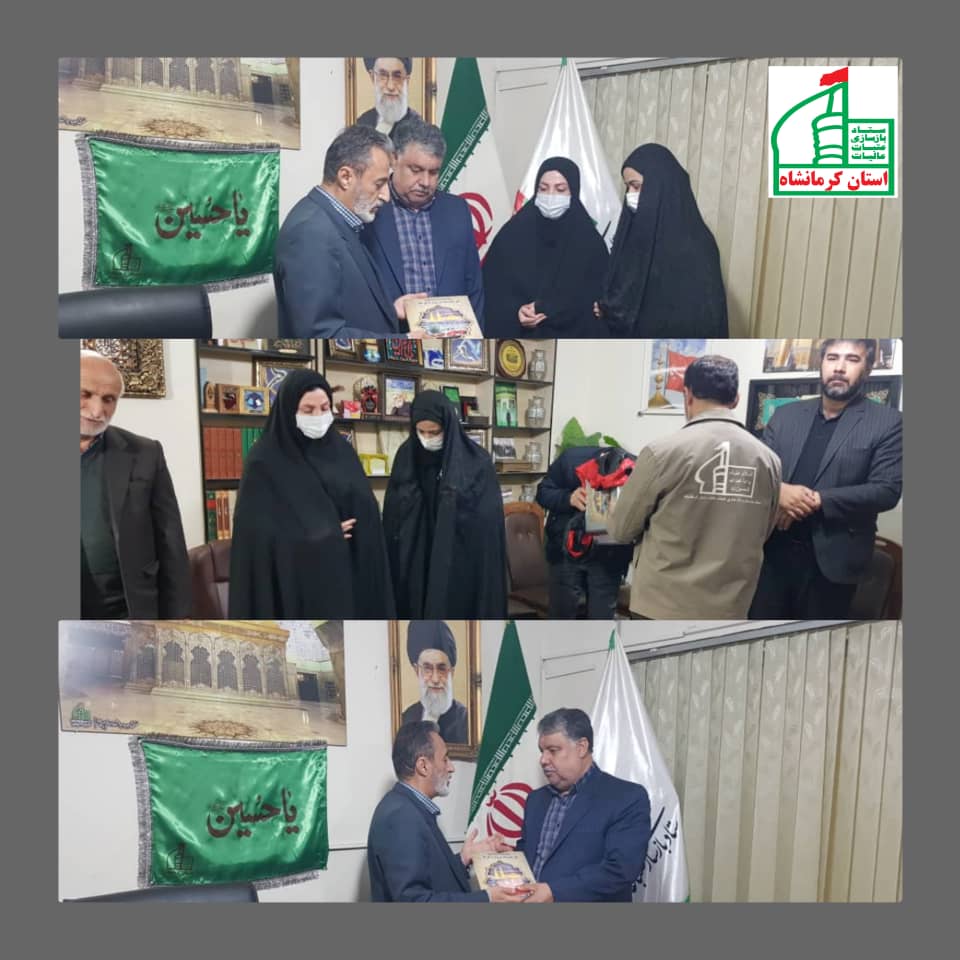 حاج عباس عربی پرچمدار صلح وسازش به همراه خانواده ای که جهت صلح و سازش به پرچم مقدس امام حسین متوسل شدند حضور یافتند.